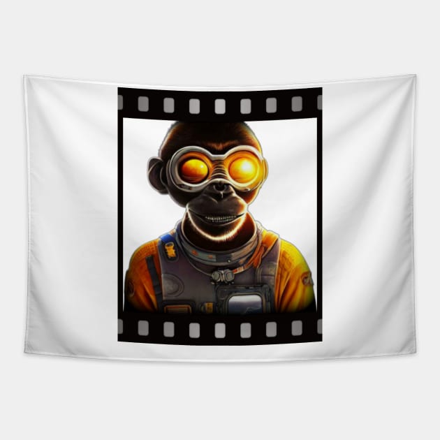 Space monkey Tapestry by Flawless Designs