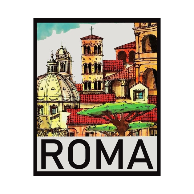 Roma Italy Decal by zsonn