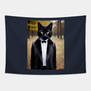 Humanoid Cat - Modern Digital Art Tapestry