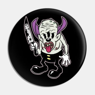 Triclops with Knife Creepy Cute Horror Kawaii Graphic Pin