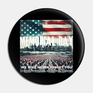 Memorial Day - In Honor On Of Heroes Pin