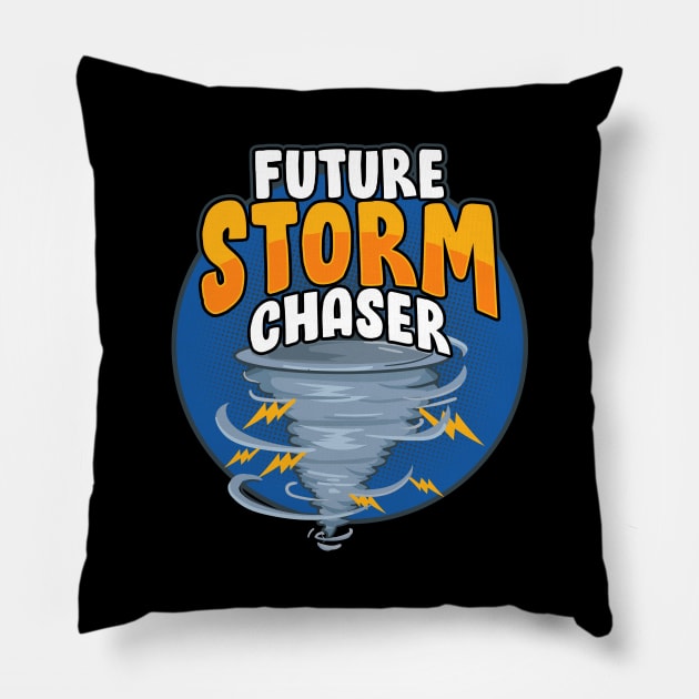 Funny Future Storm Chaser Tornado & Hurricane Pun Pillow by theperfectpresents