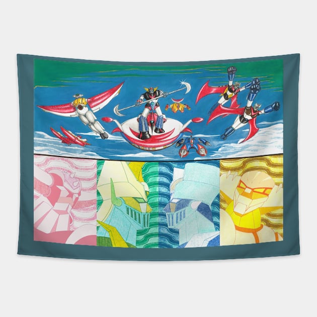 Super Robots Tapestry by CristianoMarzio