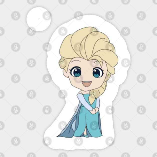 Chibi Elsa Frozen Frozen Sticker Teepublic You can find more on my ig @haru_kay. chibi elsa frozen