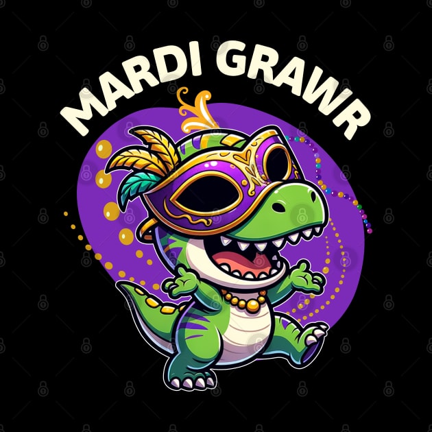 Mardi Grawr T-rex by Odetee