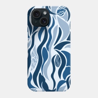 Abstract blue tribal pattern Phone Case