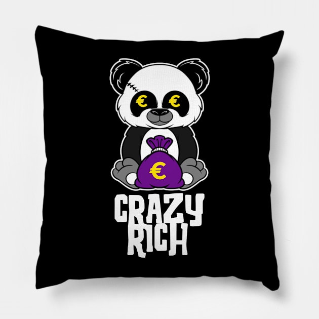 crazy rich Pillow by antonimus