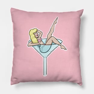 Martini Time- Pink Pillow