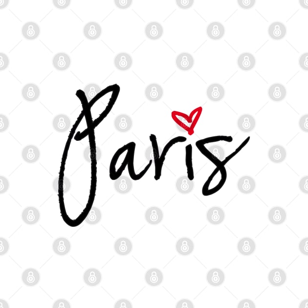 Paris with red heart by beakraus