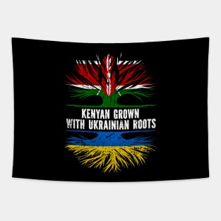 Kenyan Grown with Ukrainian Roots Flag Tapestry