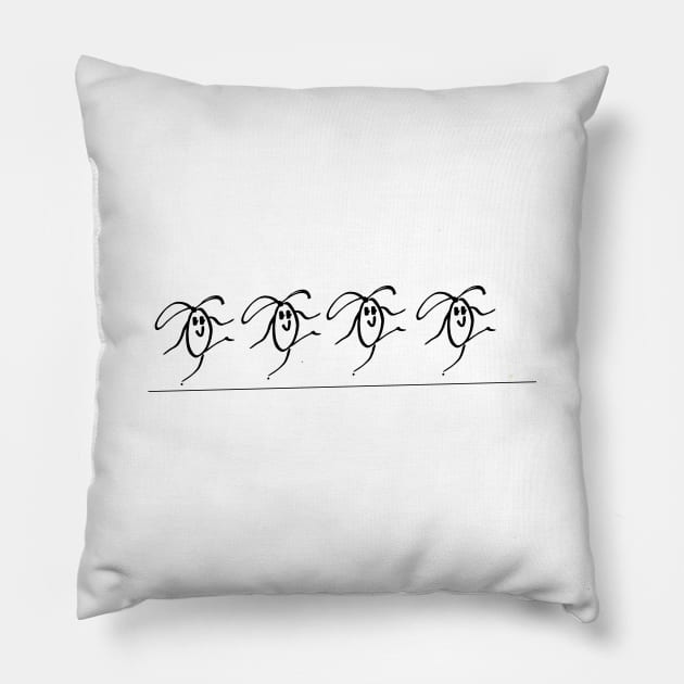 Line Dance Pillow by Sinauctor