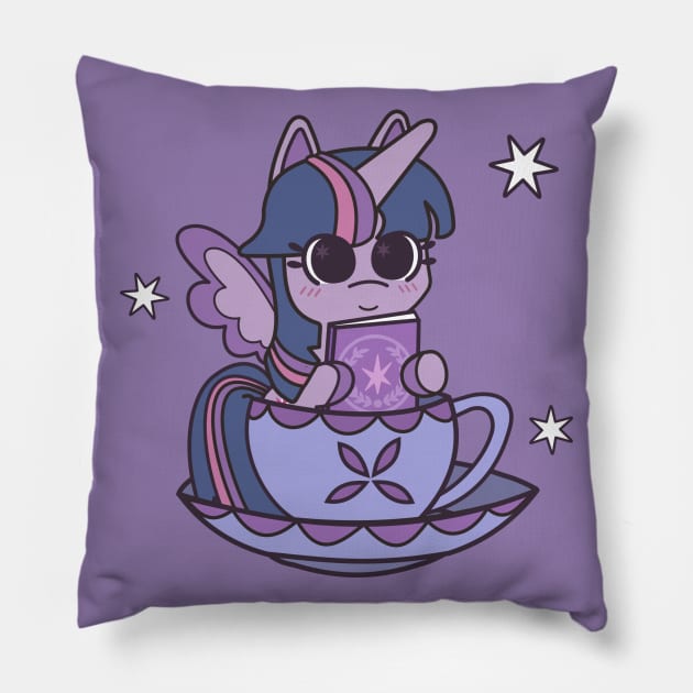 Teacup Twilight Pillow by Spring Heart