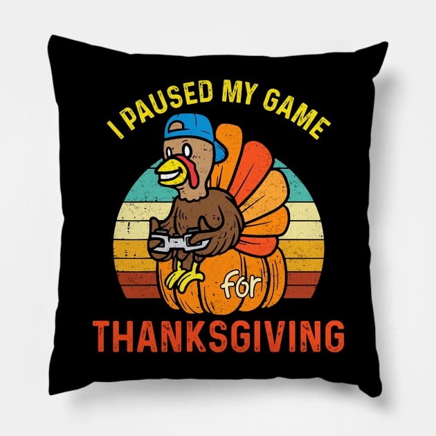 Happy Thanksgiving Gamer Turkey Video Game Lovers Kids Boys Pillow by _So who go sayit_