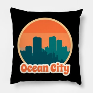 Vintage Ocean City Pillow