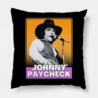 Johnny paycheck (retro) Pillow