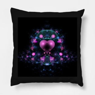 Butterfly Heart Fractal Pillow