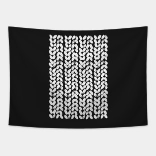 Orange Knit Pattern Tapestry