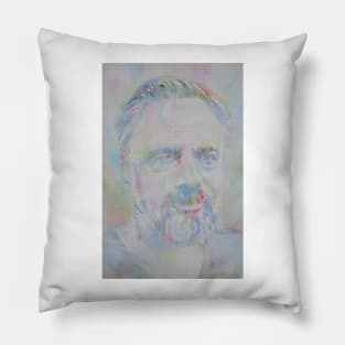 PHILIP K. DICK watercolor and acrylic portrait .2 Pillow