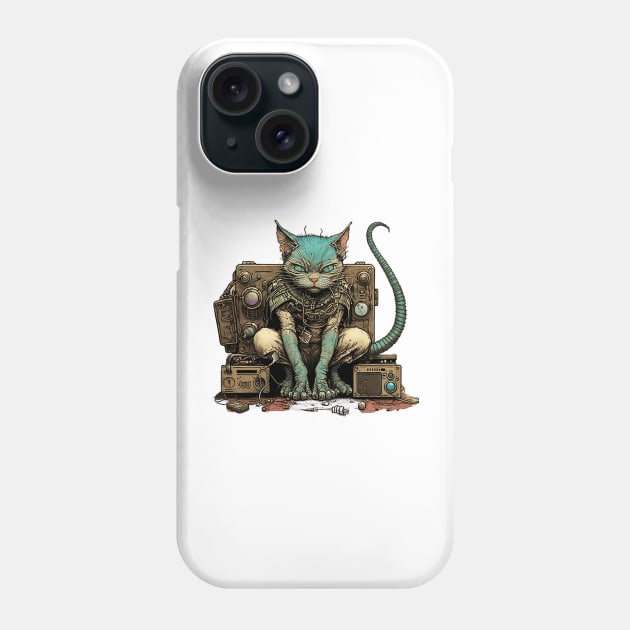 Futuristic Bio Cat Phone Case by kiddo200