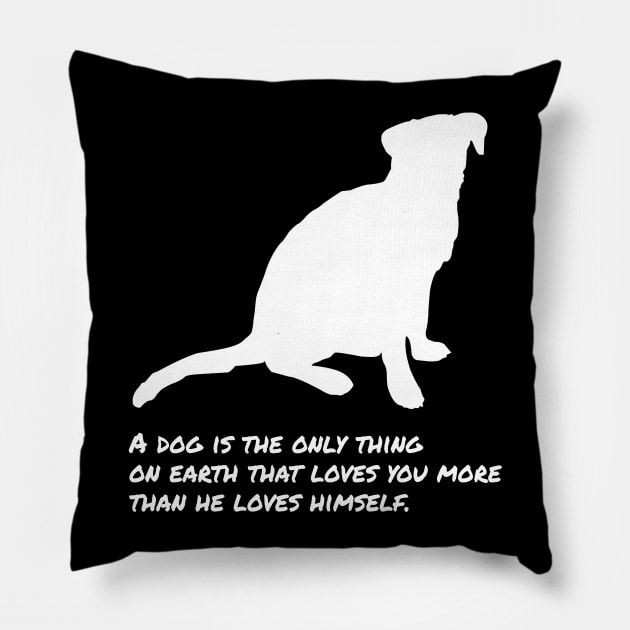 Dog Lover Quote Pillow by ChrisWilson