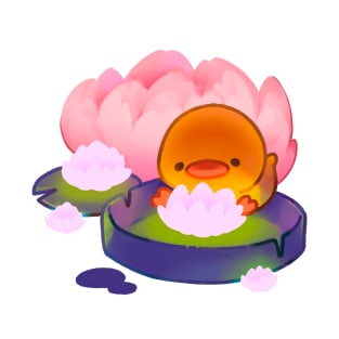 Night Ducky With Glowing Lotus T-Shirt