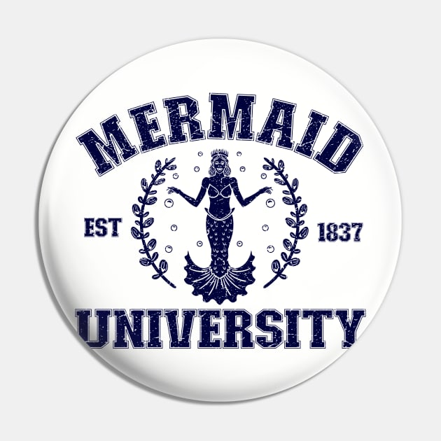 Mermaid University (Mono) Pin by nickbeta