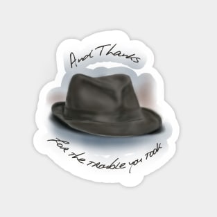 Hat for Leonard Cohen Magnet
