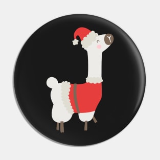 Christmas llama Pin