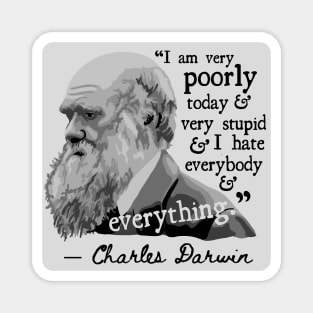 Charles Darwin Portrait and Quote Magnet