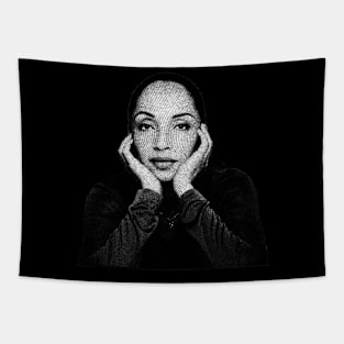 Sade Adu / Retro Illustration Tapestry