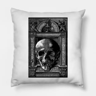 Skull Within an Ornamental Frame - Hans Wechtlin Pillow