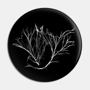 Mycelium (on black) Pin