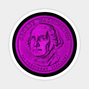 USA George Washington Coin in Pink Magnet