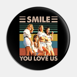 Vintage Smile, You Love Us Movie Look Fan Design Pin