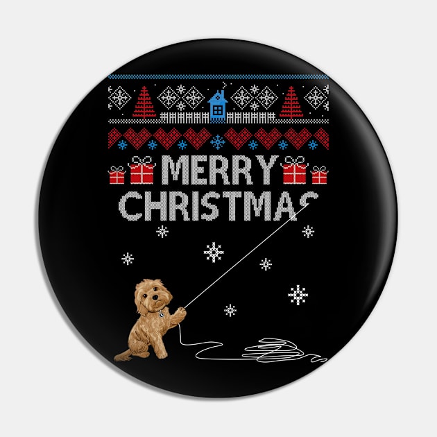 Merry Christmas Funny Naughty Poodle Pin by Simpsonfft