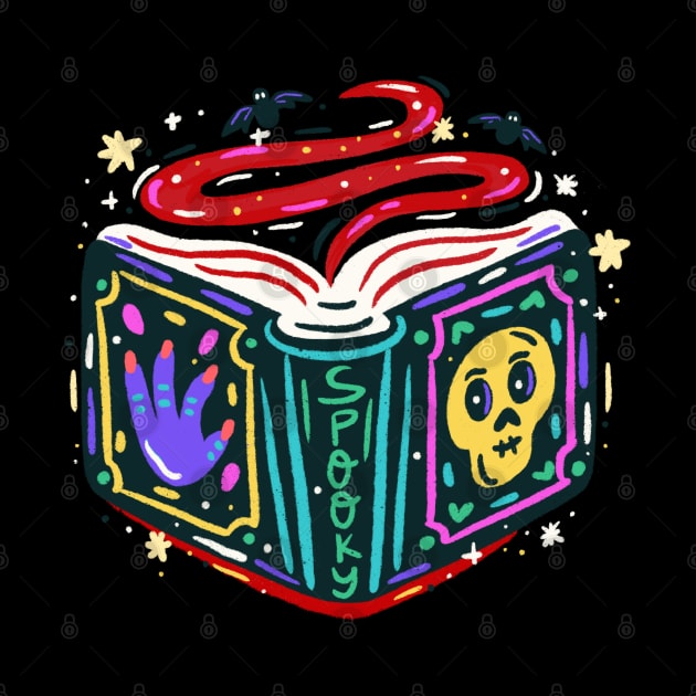 Open Spell Book Illustration by Mako Design 