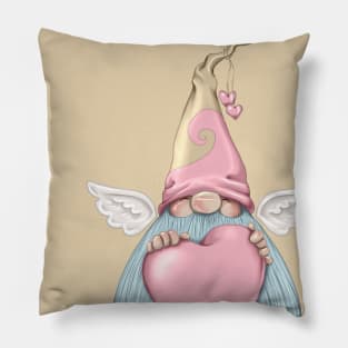 Cheerful Cupid Tomte Gnome Pillow
