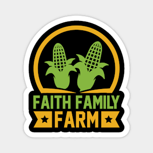 Faith family farm T Shirt For Women Men Magnet