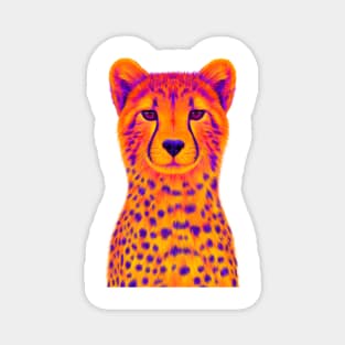 Orange and Purple Cheetah Magnet