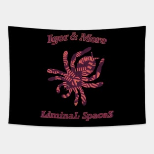 Igor & More Tarantula Liminal Stairs Orange Haze Tapestry