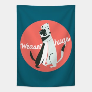 weasel hugs logo 2019 Tapestry