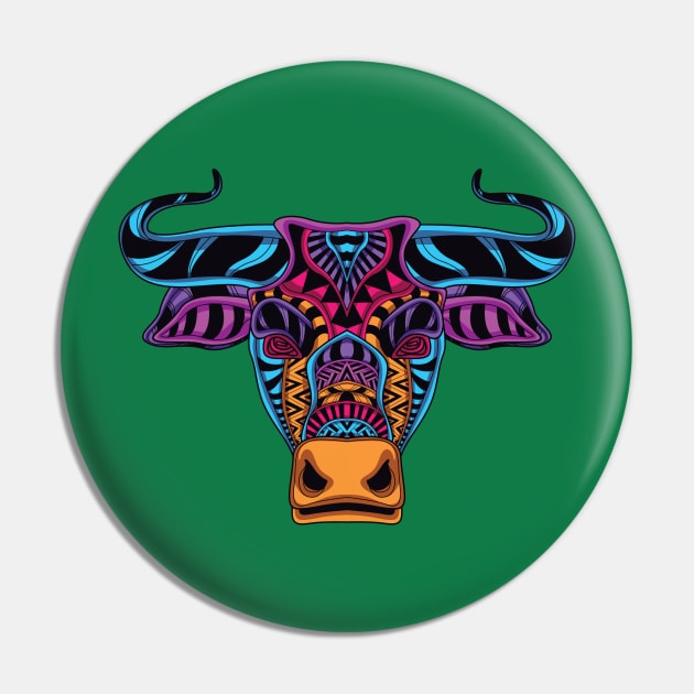 cow head neon Pin by Mako Design 