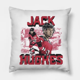 Jack Hughes New Jersey Block Pillow