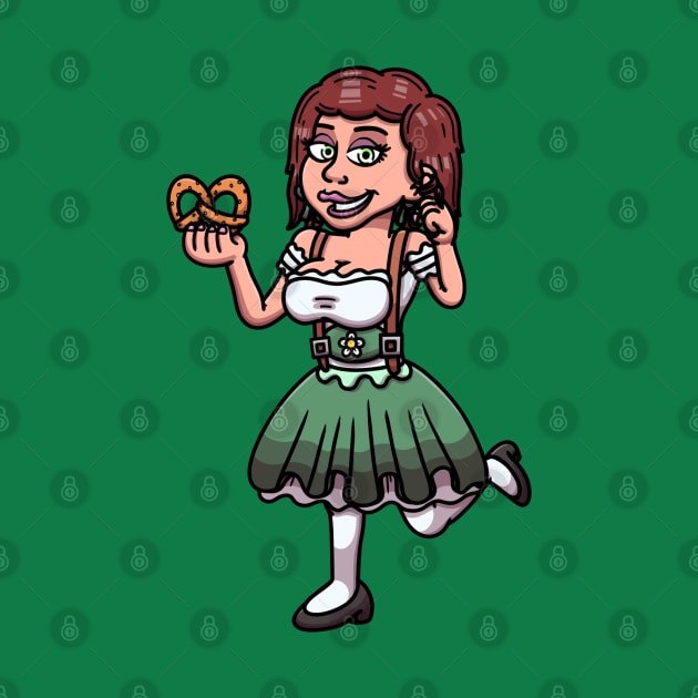 Oktoberfest Girl With Pretzel by TheMaskedTooner