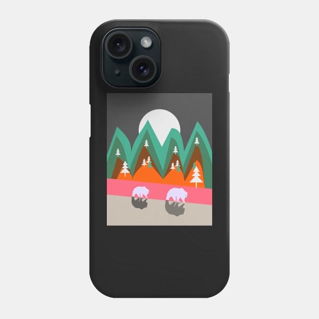 Bears walking home Phone Case by cocodes