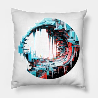 World City Circle Of Life Optimistic Fun Abstract Pillow