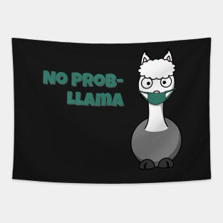 No Prob- Llama Mask Tapestry