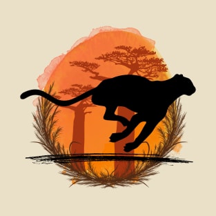 Cheetah Silhouette - Savannah T-Shirt