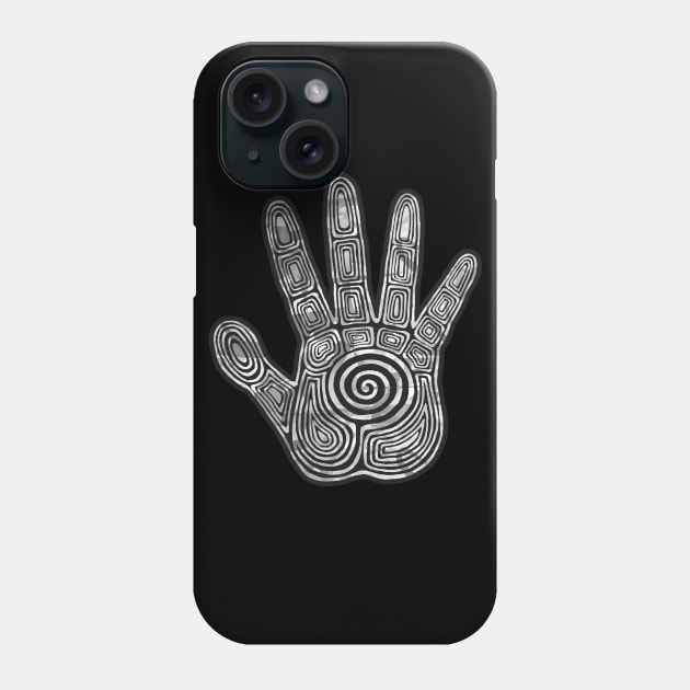 Shaman's Hand Black and White Phone Case by Olooriel