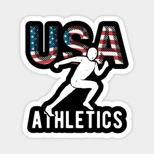 USA Athletics Team American Flag Sport Support Athlete Tokyo Track & Field Sport Running Magnet